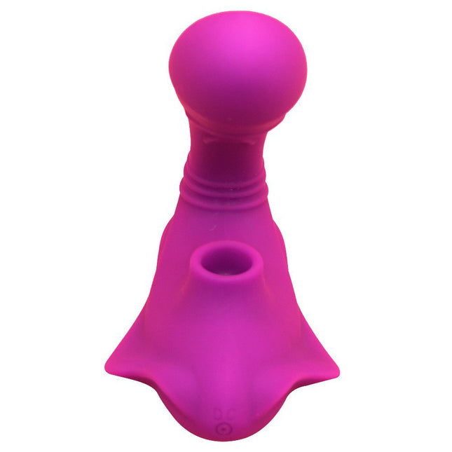 Purple Luxury G Spot & Clitoris Suction Vibrator Front on View