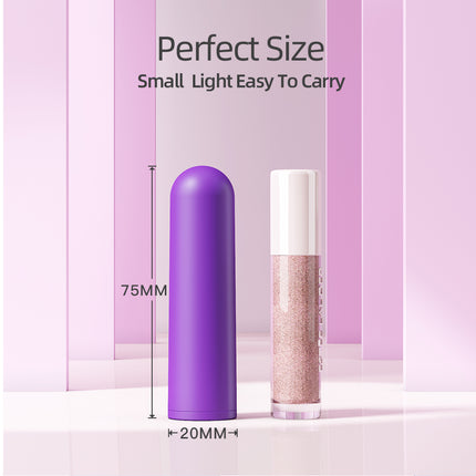 Purple Mini 10 Speed Bullet Vibrator Size Chart