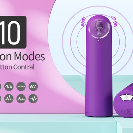 Purple Mini 10 Speed Bullet Vibrator with 10 Vibration Levels