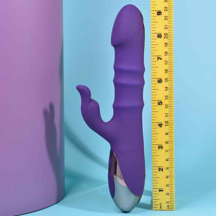 Purple Playboy Pleasure HOP TO IT Rabbit Vibrator Size Chart