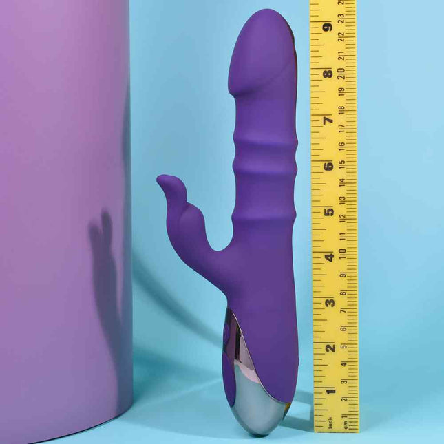 Purple Playboy Pleasure HOP TO IT Rabbit Vibrator Size Chart