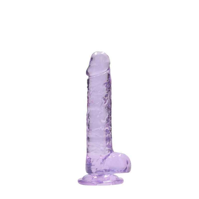 Purple REALROCK 7 Inch Realistic Dildo With Balls