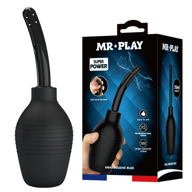 MR PLAY Anal Douche - Black Unisex 310 ml Capacity