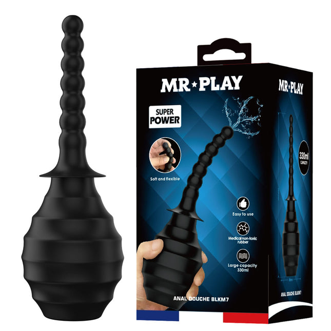 MR PLAY Anal Douche M7 Black Unisex - 330ml Capacity