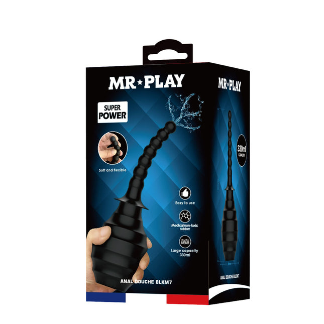 MR PLAY Anal Douche M7 Black Unisex - 330ml Capacity