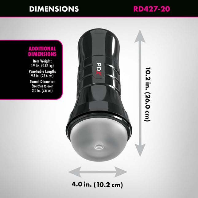 PDX Wet Pussies Super Slide & Glide XXL - Clear Stroker