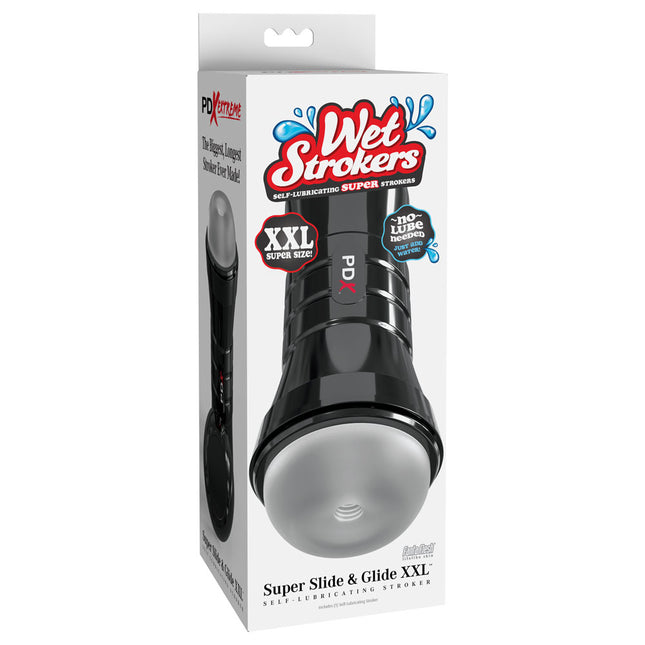 PDX Wet Pussies Super Slide & Glide XXL - Clear Stroker