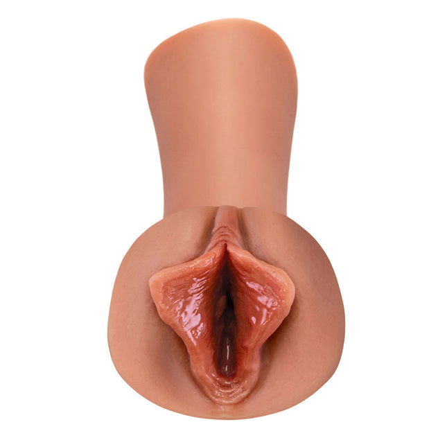 PDX Extreme Wet Pussies Luscious Lips - Tan Self-Lubricating Vagina Stroker