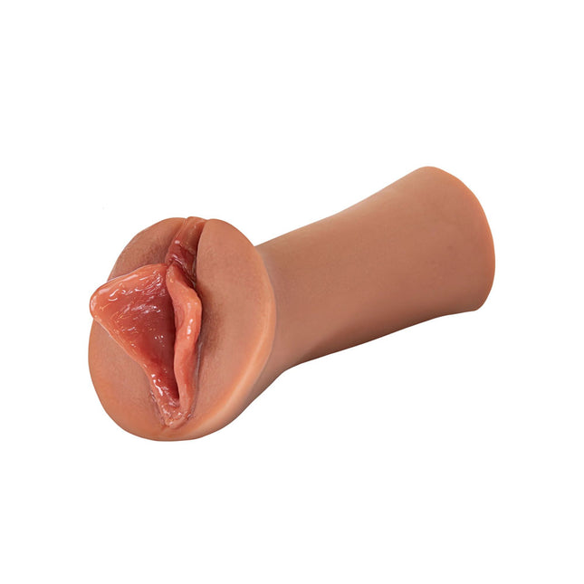 PDX Extreme Wet Pussies Luscious Lips - Tan Self-Lubricating Vagina Stroker