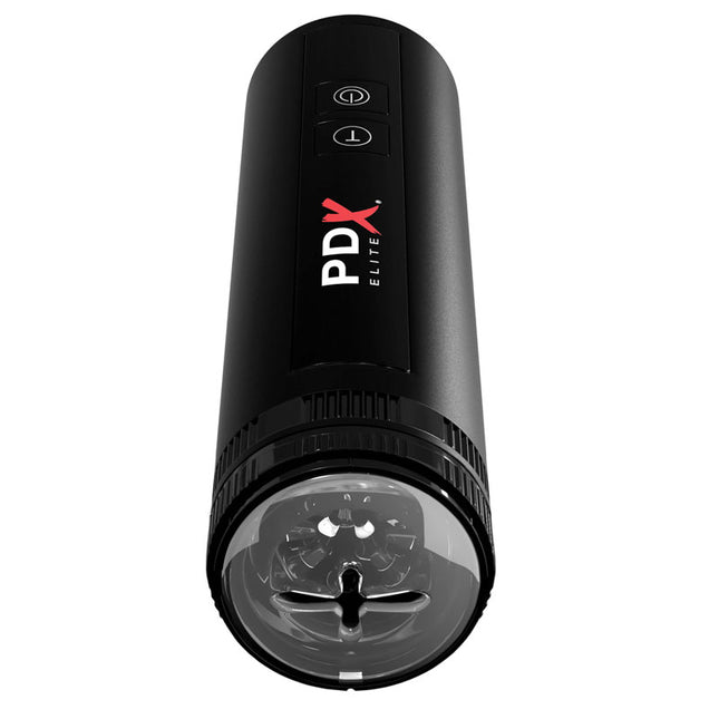 PDX Elite Moto Bator X Black Powered Water Stroker front view