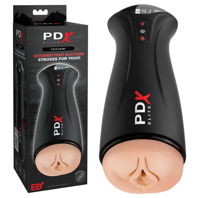 PDX Elite Fuck-Gasm Flesh Sucking & Vibrating Auto Stroker