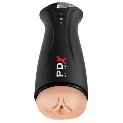 PDX Elite Fuck-Gasm Flesh Sucking & Vibrating Auto Stroker