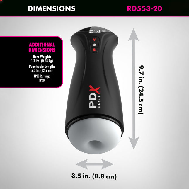 PDX Elite Fap-Gasm Flesh Sucking & Vibrating Auto Stroker