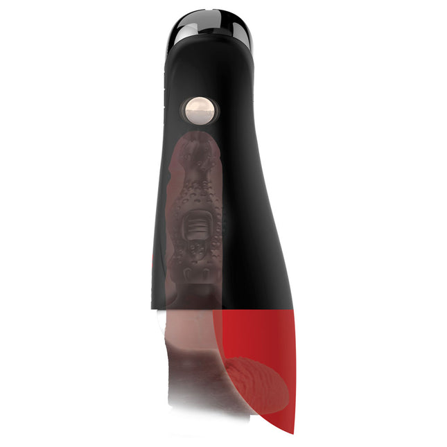 PDX Elite Fap-O-Matic Pro XL - White/Red USB Rechargeable Auto Stroker