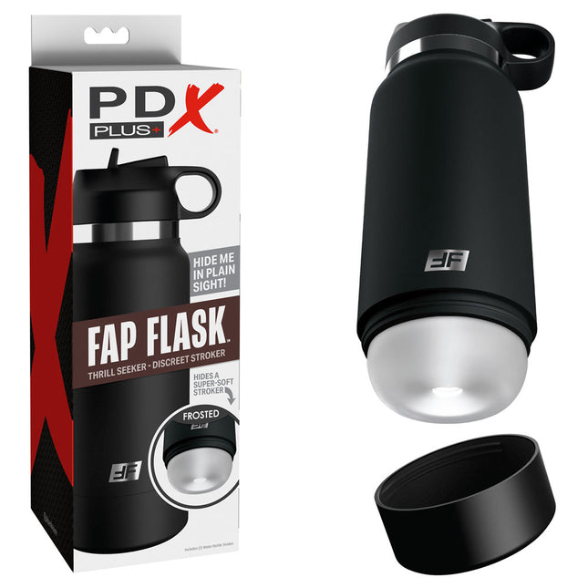 PDX Plus Fap Flask Thrill Seeker - Frosted Discreet Stroker