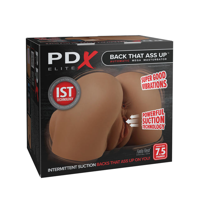 PDX Elite Back That Ass Up - Brown USB Rechargeable Auto Mega Masturbator