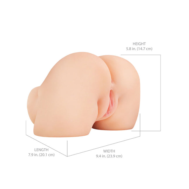 PDX Elite Shake That Ass - Flesh USB Rechargeable Vibrating Mega Masturbator