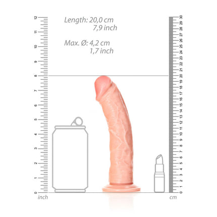 REALROCK 7 Inch Realistic Curved Suction Cup Dildo