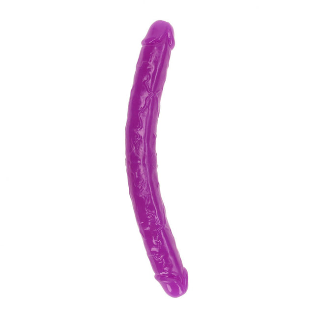 REALROCK 15 Inch Glow in the Dark Purple Double Dildo
