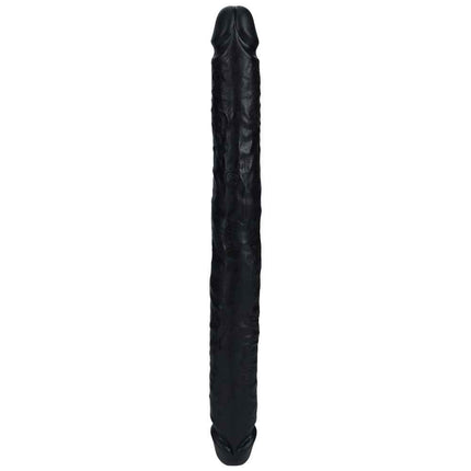 REALROCK 14 Inch Slim Double Dildo - Black Straight