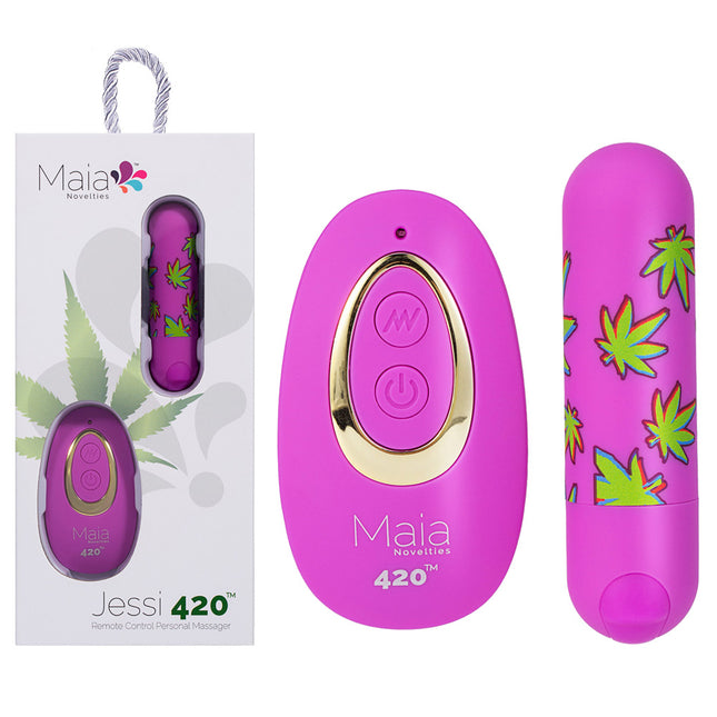 Maia JESSI 420 Remote Purple 7.6cm Bullet Vibrator with Wireless Remote
