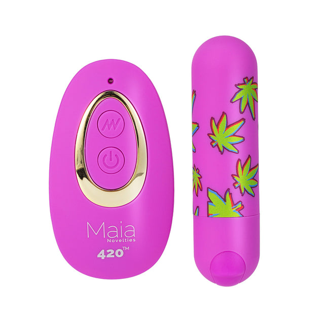 Maia JESSI 420 Remote Purple 7.6cm Bullet Vibrator with Wireless Remote