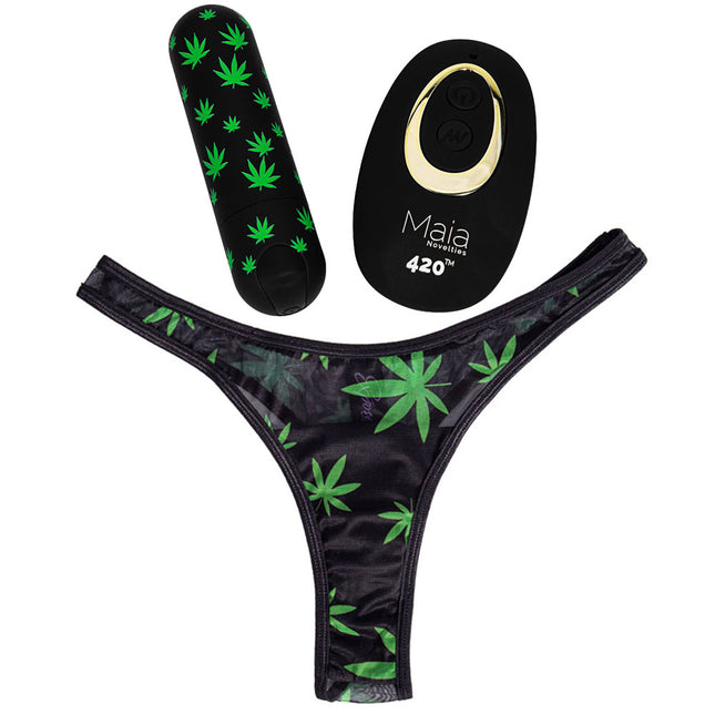 Maia DATE NIGHT 420 PANTY VIBE L/XL - Black with remote Control
