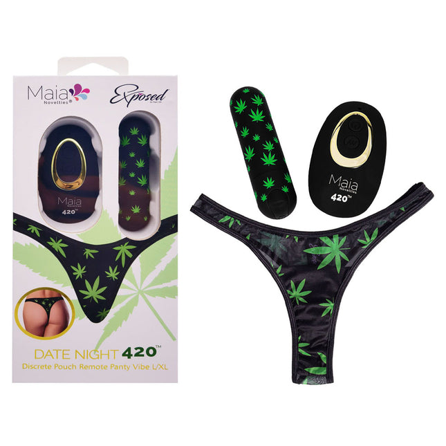 Maia DATE NIGHT 420 PANTY VIBE S/M - Black with remote Control