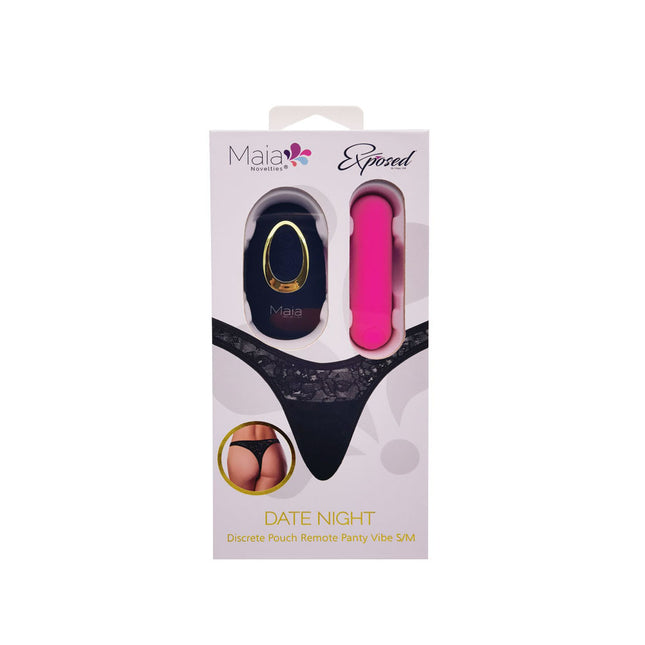 Maia DATE NIGHT PANTY VIBE L/XL - Black with remote Control