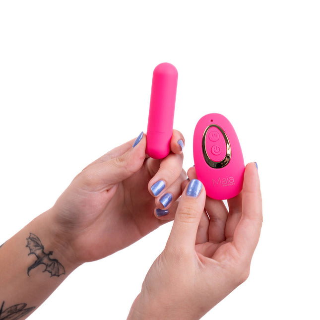 Maia JESSI Remote Pink 7.6cm Bullet Vibrator with Wireless Remote