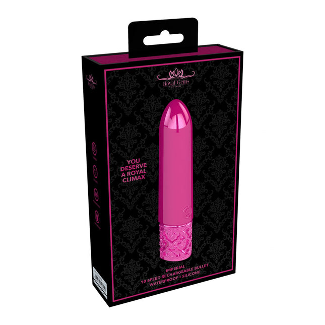 ROYAL GEMS Imperial Silicone Pink 10cm Bullet Vibrator