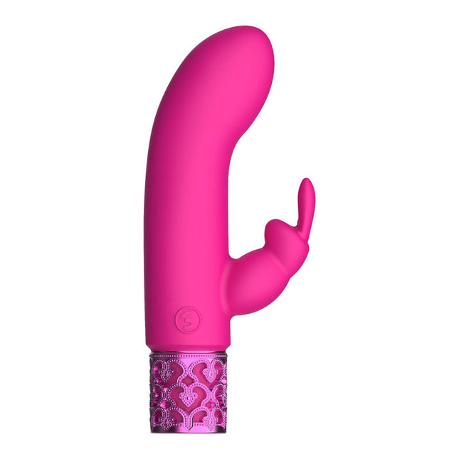 ROYAL GEMS Dazzling Pink Bullet Rabbit Vibrator Side View