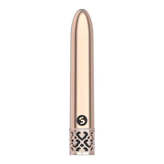 ROYAL GEMS Shiny ABS Bullet Vibrator Rose Gold Sex Toy