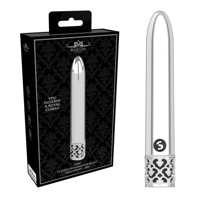 ROYAL GEMS Shiny ABS Bullet Vibrator Silver