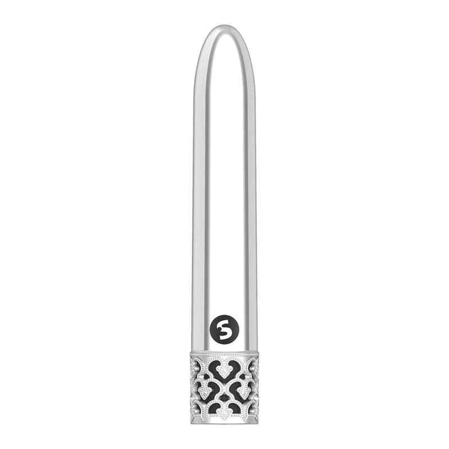 ROYAL GEMS Shiny ABS Bullet Vibrator Silver Sex Toy