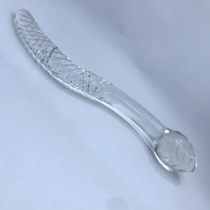 Realistic Classic Glass Dildo 9 Inch 45 Degree Angle