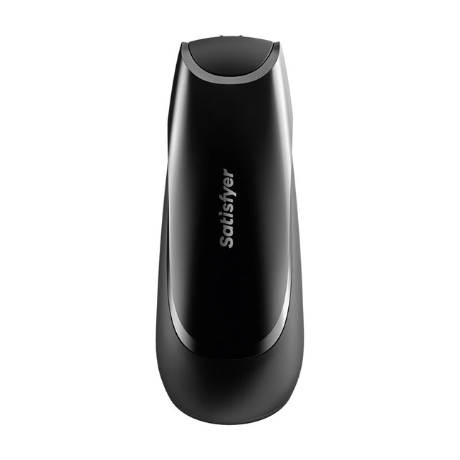 Rear View of Black Satisfyer Men Vibration Plus Masturbator with App Control