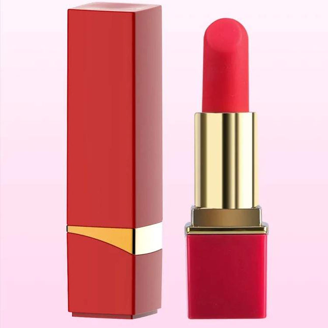 Red 10 Frequency Mini Lipstick Vibrator