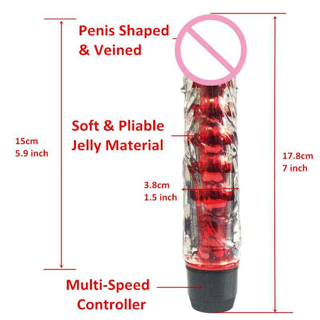 Red 10 Speed Silicone Bullet Vibrator in G SpotSize Chart
