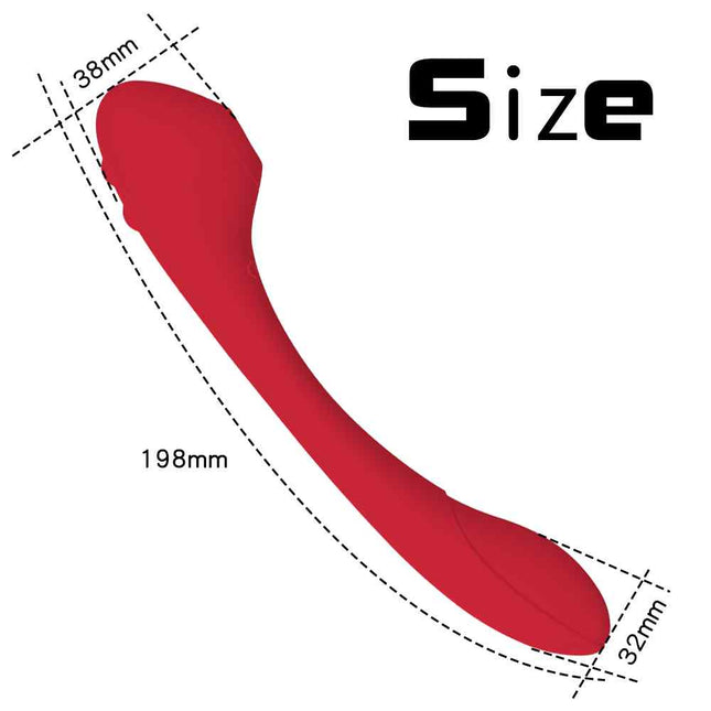 Red Clitoris Suction Vibrator luxury Curve Size Chart