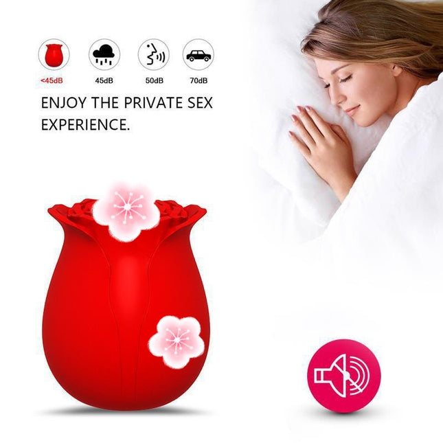 Red Rose Toy Clitoral Suction Vibrator low sound diagram