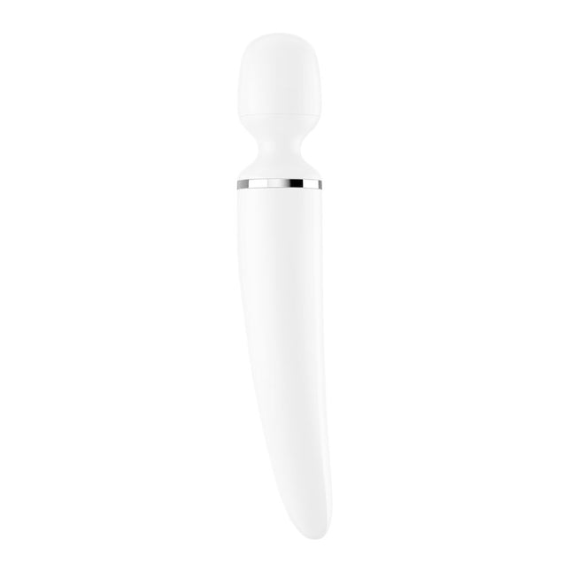 Satisfyer Wand-er Woman White Massager Wand Rear Side View