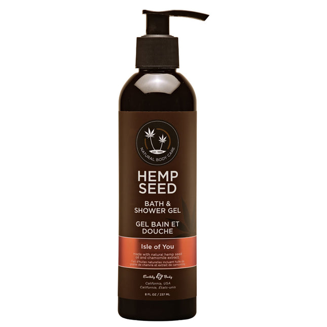 Hemp Seed Bath & Shower Gel - Isle Of You (Coconut Water, Citrus & Vanilla) Scented - 237 ml Bottle