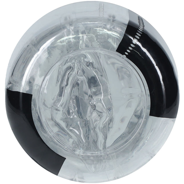 SHOTS Easy Rider Clear Vagina Stroker close up suction view