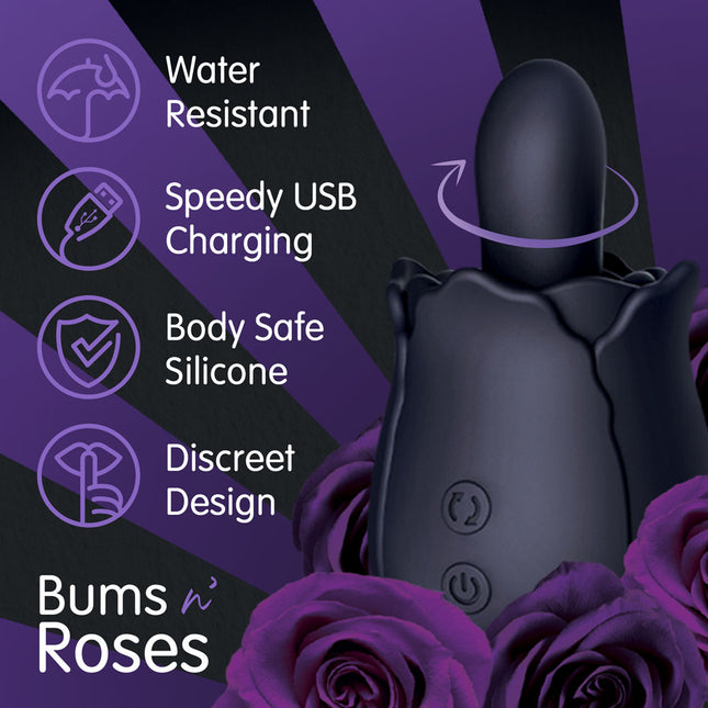 Skins Rose Buddies Tongue Licking Stimulator Safe Silicone
