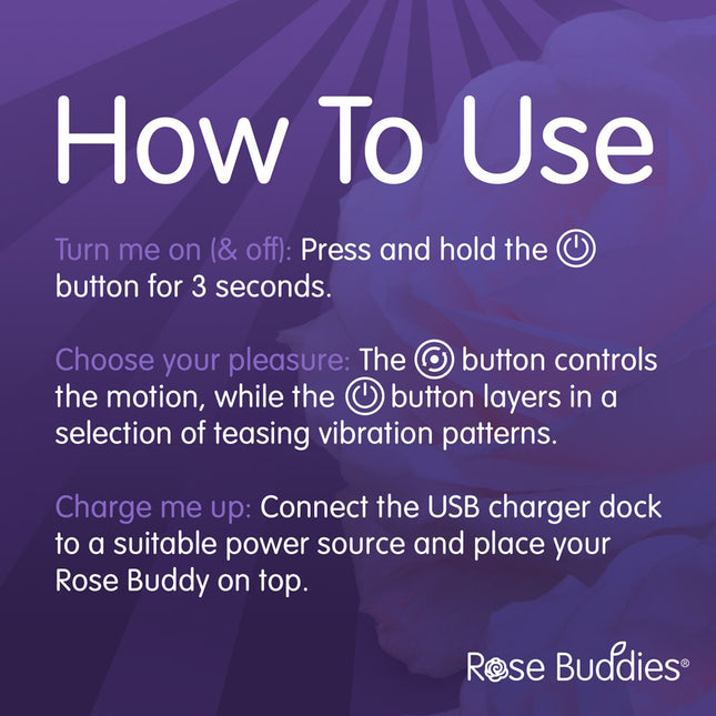 Skins Rose Buddies Tongue Licking Stimulator Instructions