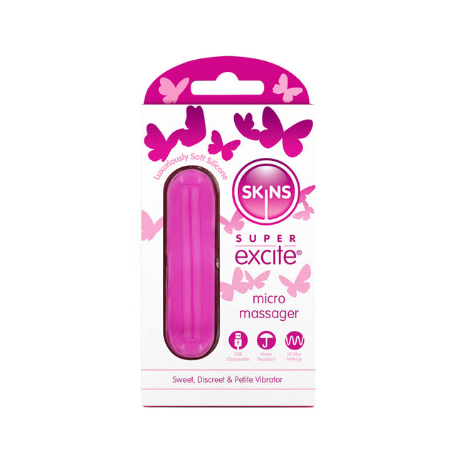 Skins Super Excite Rechargeable Pink Bullet Vibrator