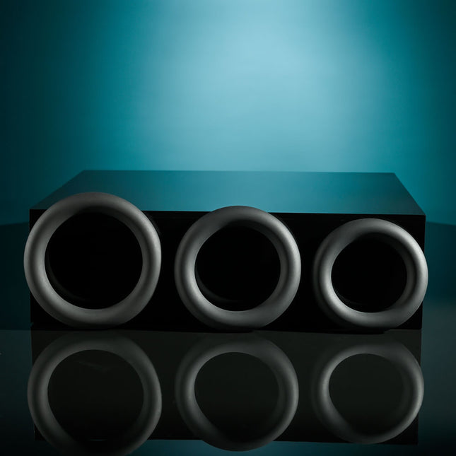 Selopa 3 RING CIRCUS Black Cock Rings - Set of 3