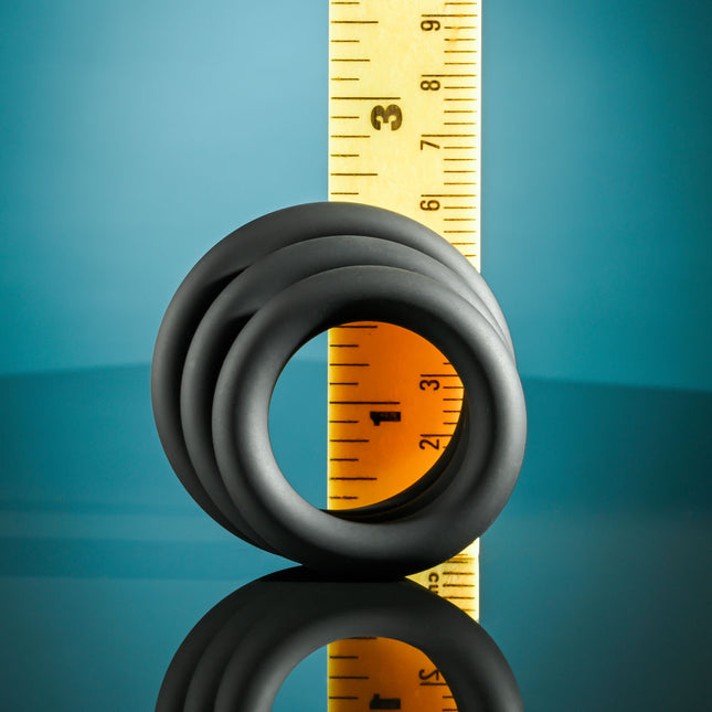 Selopa 3 RING CIRCUS Black Cock Rings - Set of 3