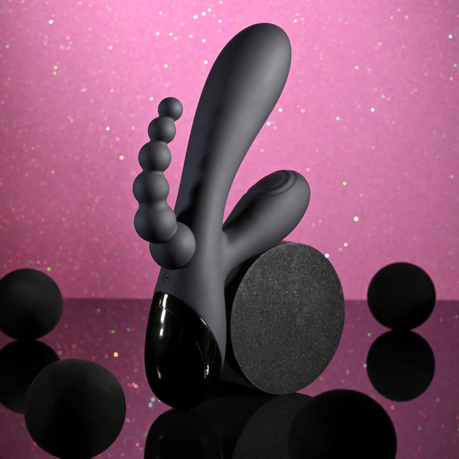 Selopa TRIPLE ACES - Black Triple Stimulator Vibrator